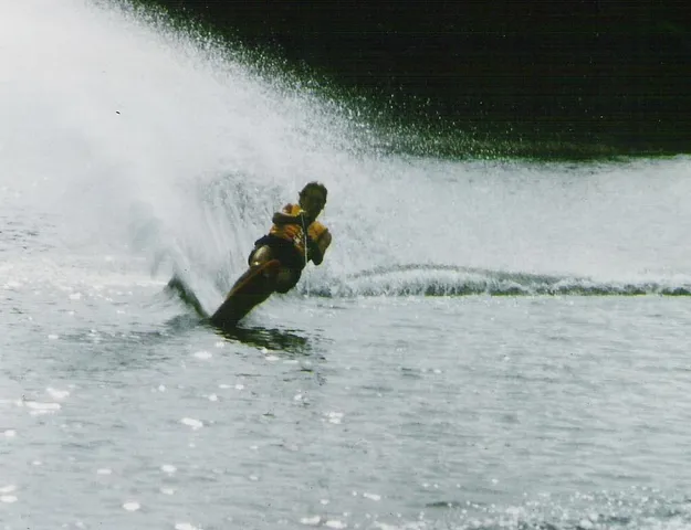 a view of a lake with houses