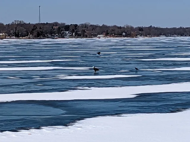 a view of a lake in front of the house