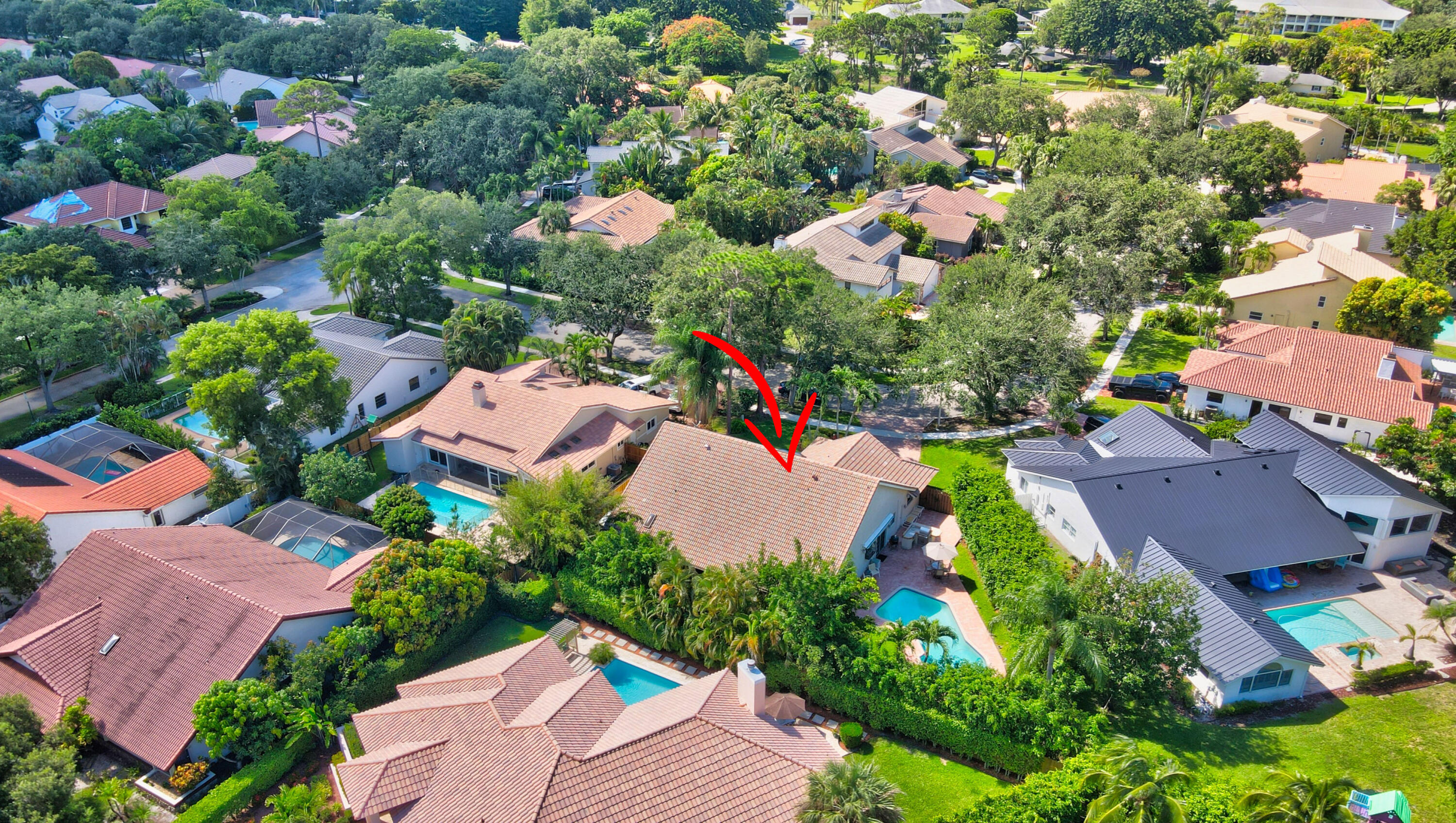 2845 Northwest 42nd Street Boca Raton, FL 33434 - Photo 56 of 60 an aerial view of a houses with outdoor space and street view
