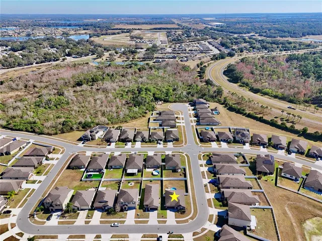 an aerial view of a city