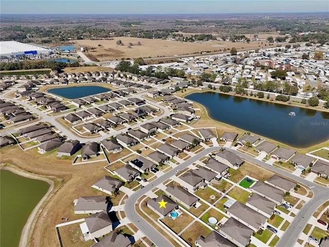 an aerial view of a city