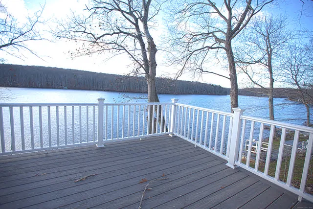 a view of wooden deck