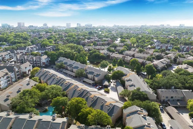 an aerial view of a city