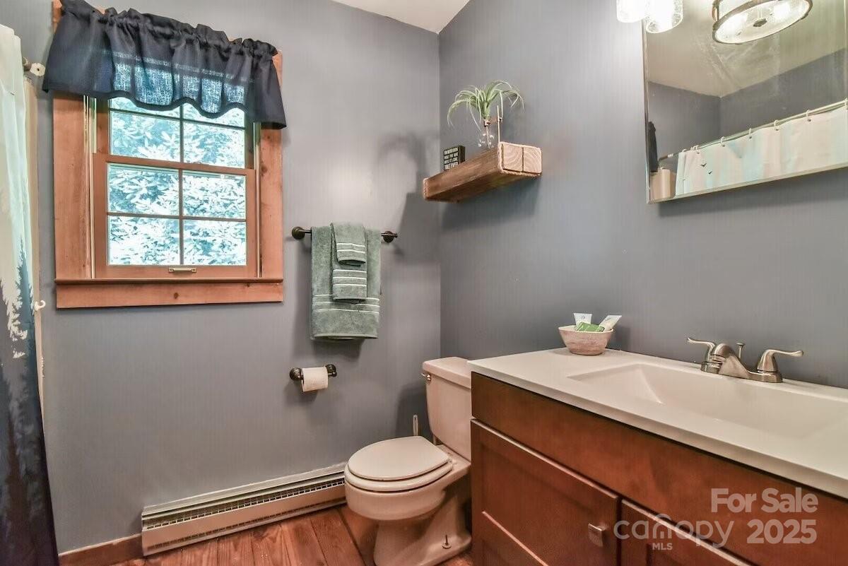 48 Buck Ridge Road Fairview, NC 28730 - Photo 17 of 38 a bathroom with a sink a toilet and a window