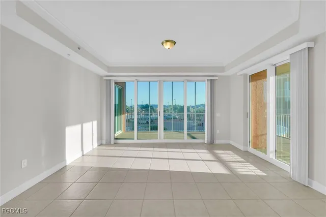 a view of a room with a fireplace