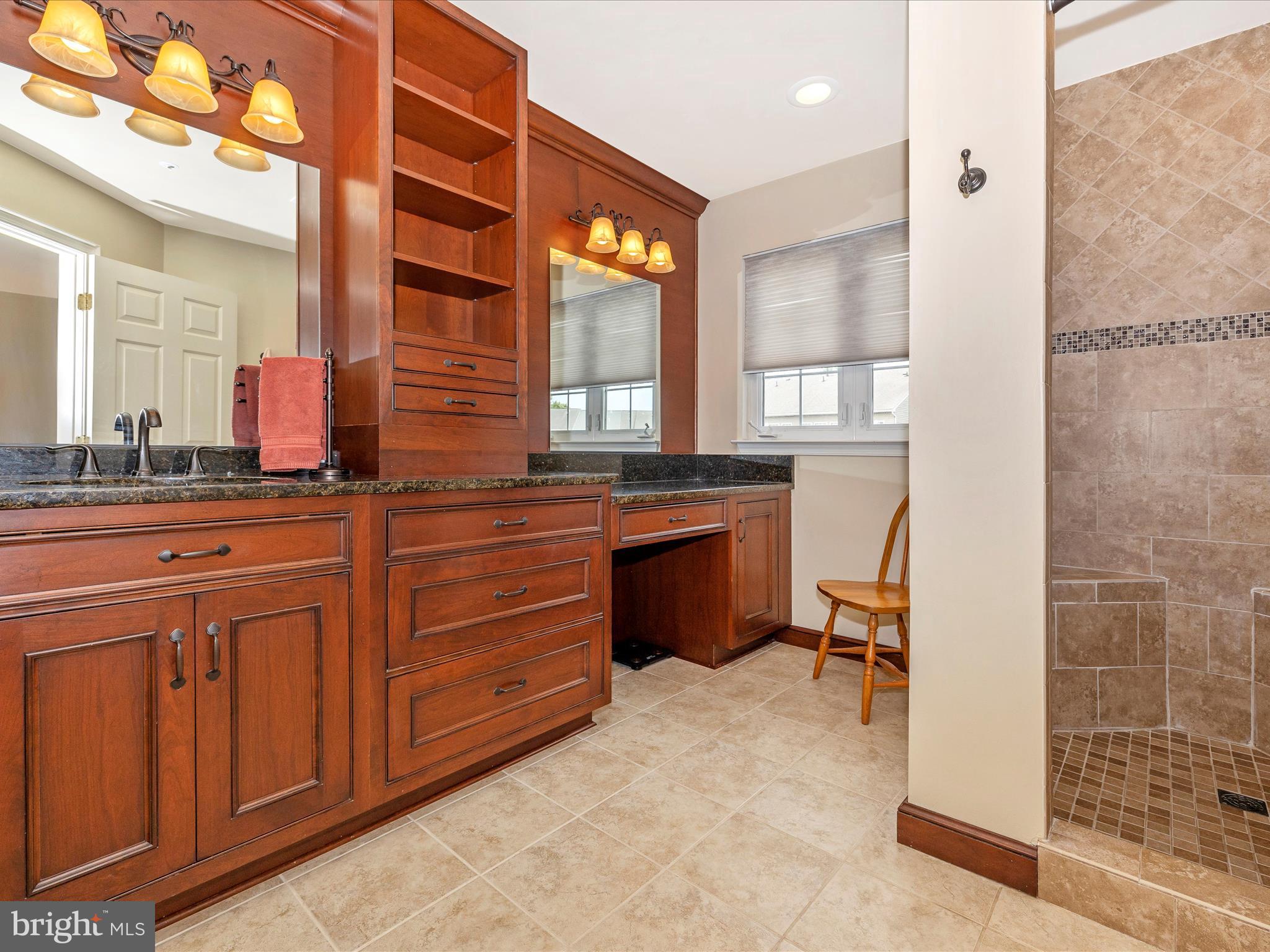 1731 Derrs Square West Frederick, MD 21701 - Photo 27 of 53 Master Bath BUILT-IN CABINETS & Updated shower