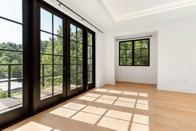 a view of an empty room and window