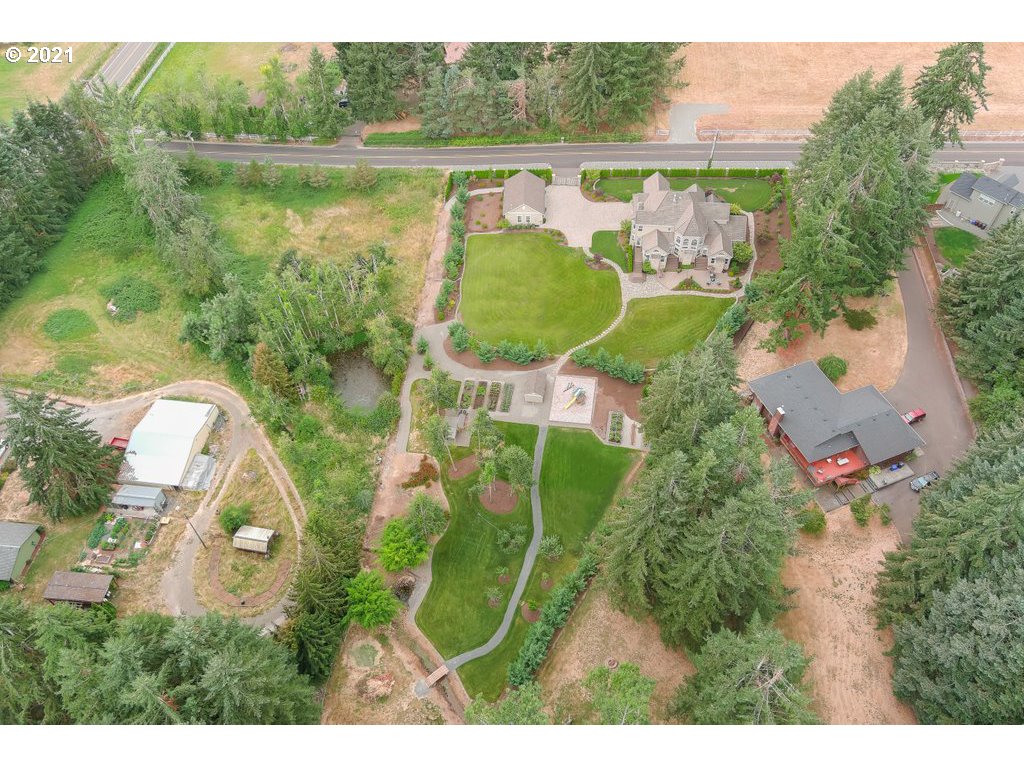 21892 South Ferguson Road Beavercreek, OR 97004 - Photo 32 of 32 an aerial view of a house with outdoor space and lake view