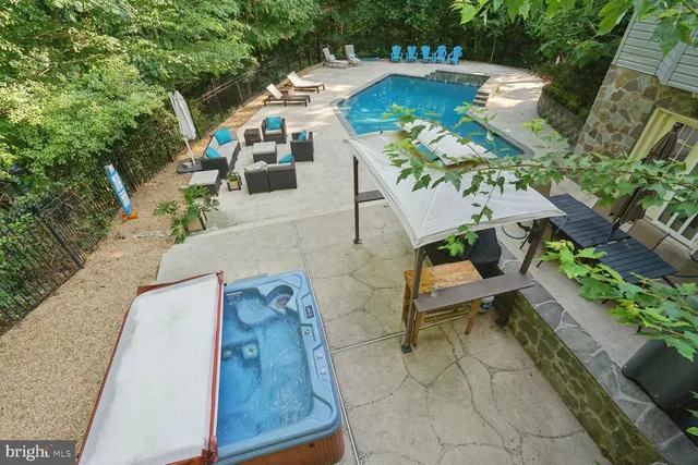 a view of a terrace with chairs