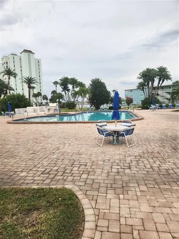 a view of a lake with a outdoor space