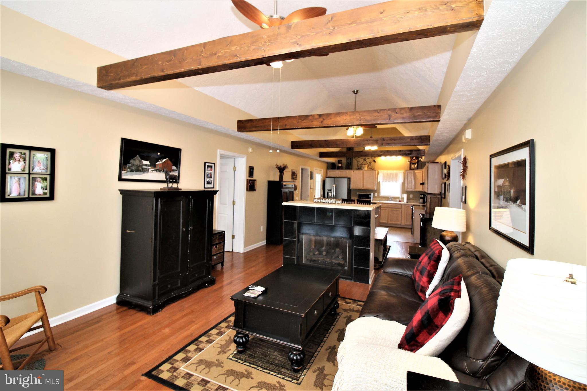 Family room with gas fireplace