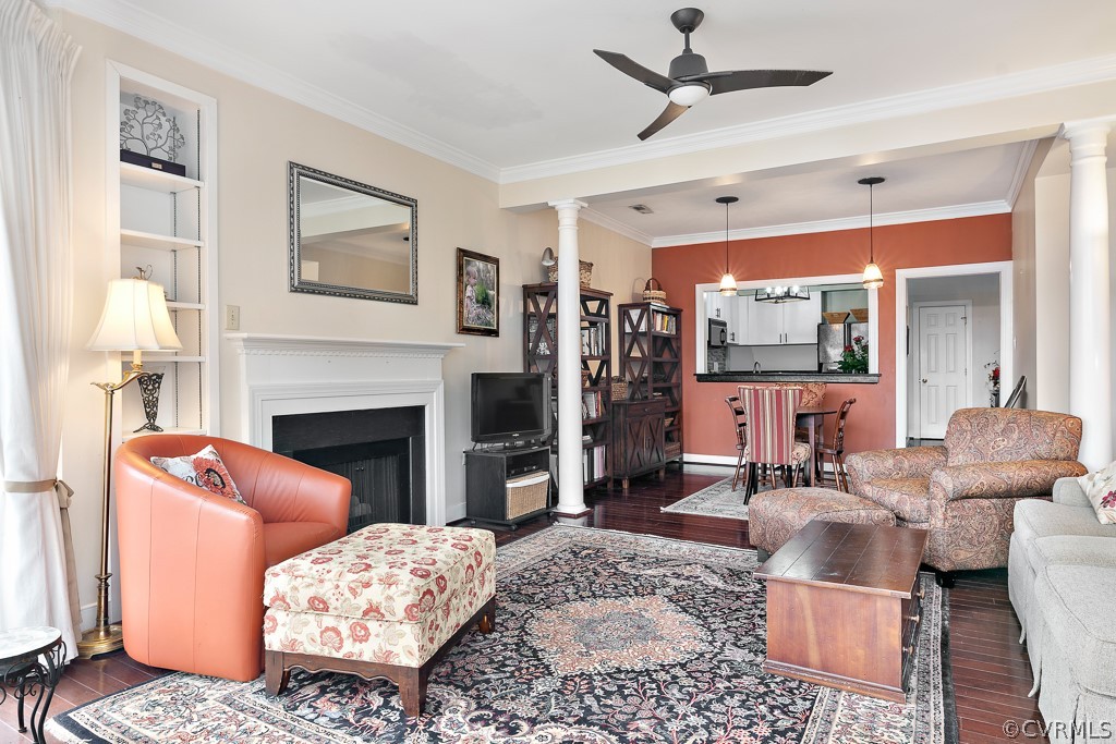 1767 Raintree Commons Drive Henrico, VA 23238 - Photo 15 of 27 a living room with furniture and a fireplace