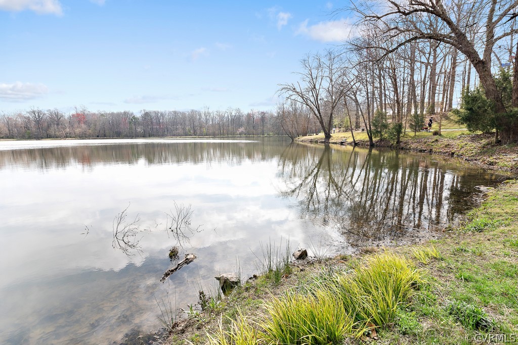 1767 Raintree Commons Drive Henrico, VA 23238 - Photo 27 of 27 a backyard of a house with lots of green space and lake view