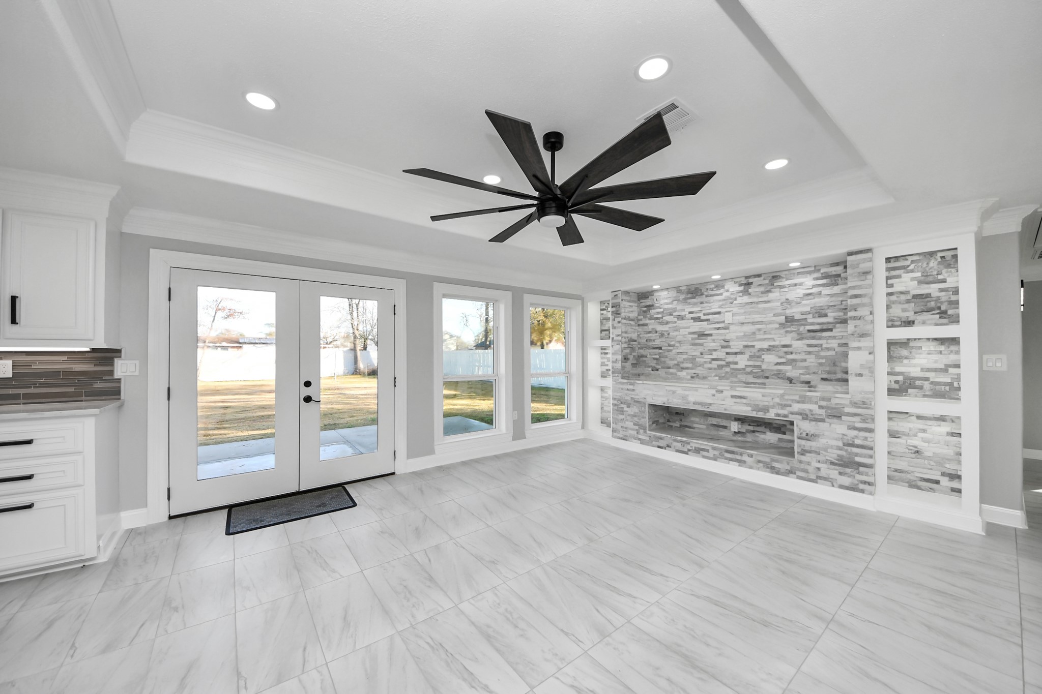 16121 Palm Street Channelview, TX 77530 - Photo 6 of 26 Custom wall, ready to install your electric fireplace.