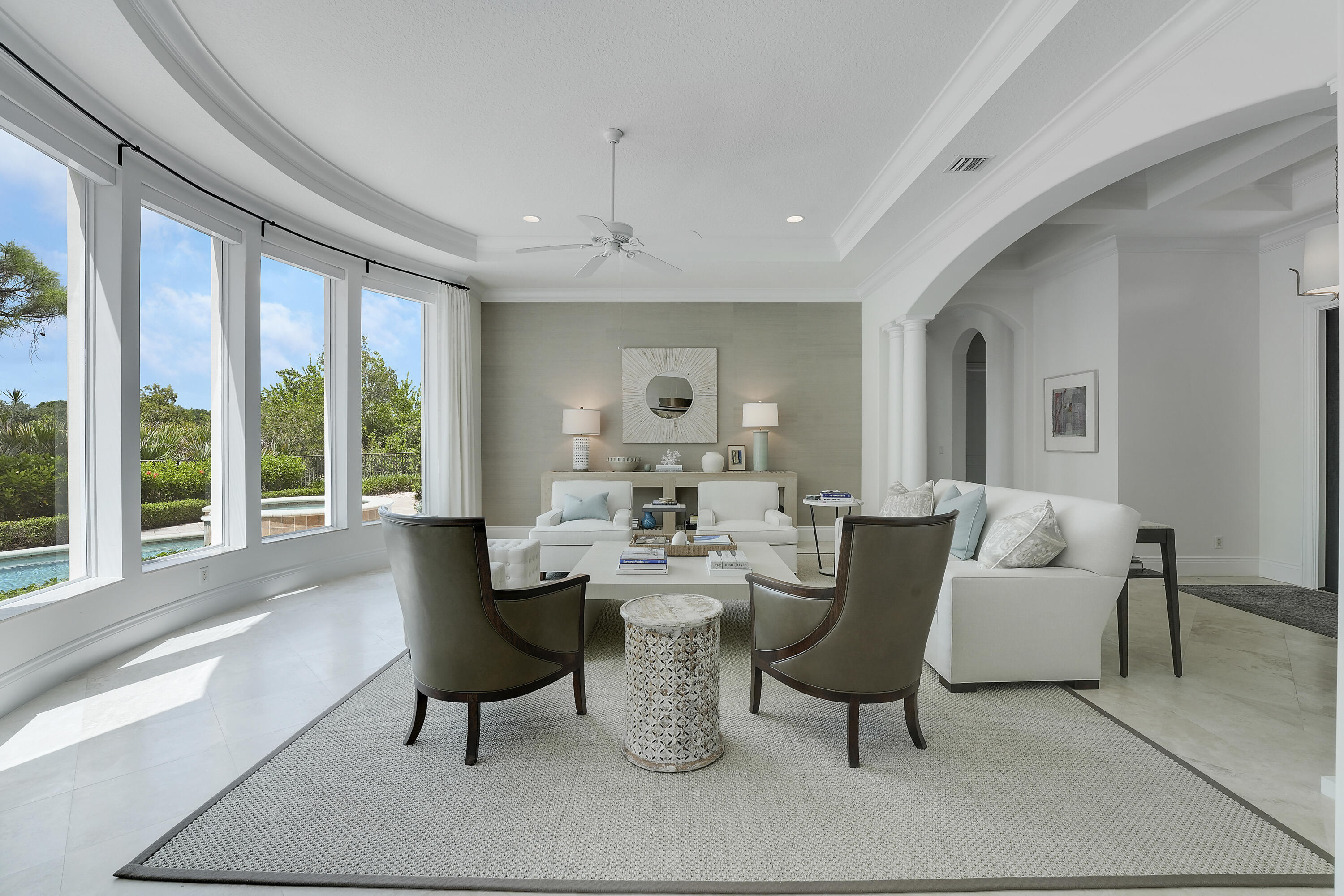 140 Tulip Tree Court Jupiter, FL 33458 - Photo 3 of 80 Living Room overlooking Pool