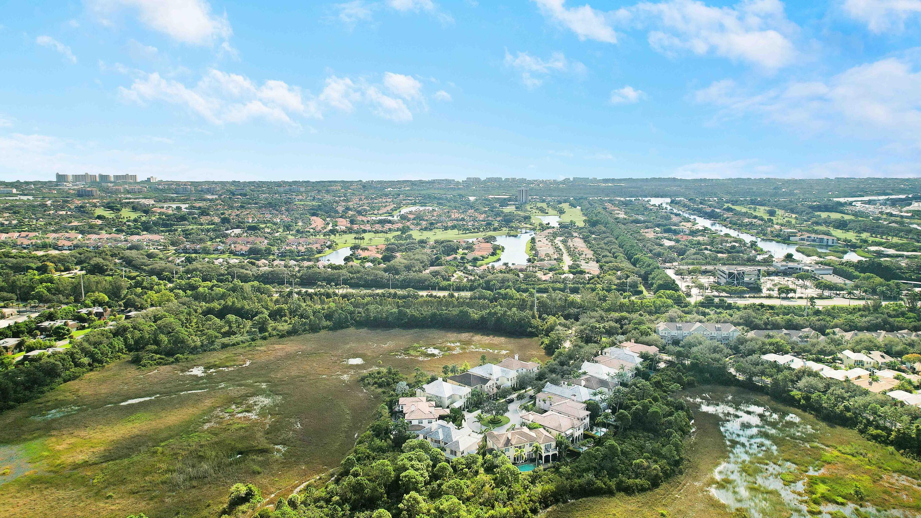 140 Tulip Tree Court Jupiter, FL 33458 - Photo 76 of 80 an aerial view of residential houses with outdoor space and trees