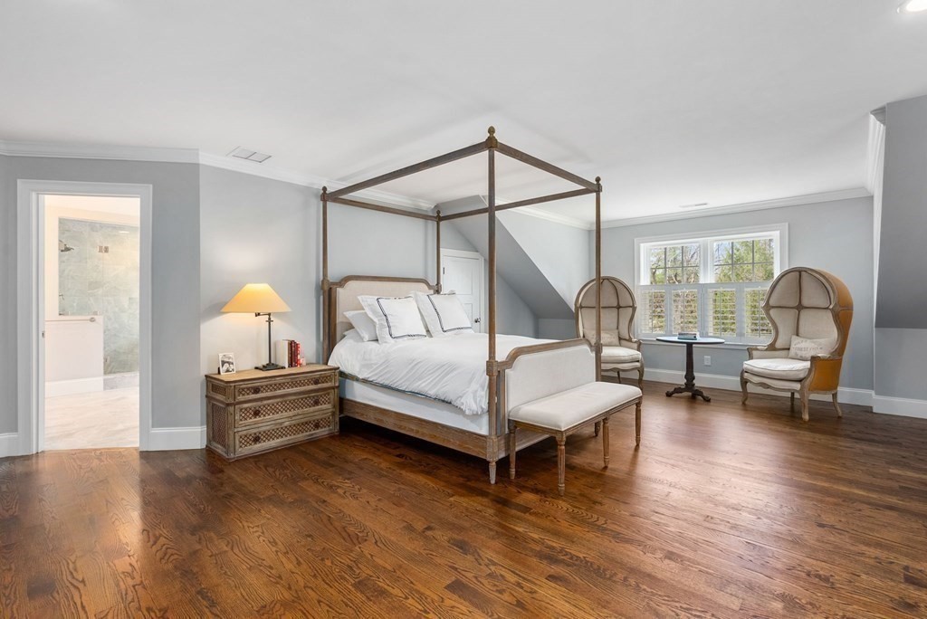 25 Byron Road Weston, MA 02493 - Photo 13 of 21 a bedroom with furniture and a wooden floor