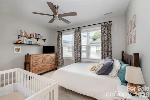 a close view of closet and racks