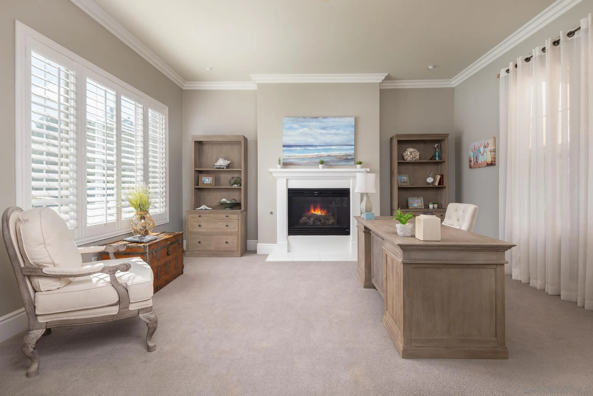 3234 Corte Aliso Carlsbad, CA 92009 - Photo 11 of 44 a living room with furniture and a fireplace