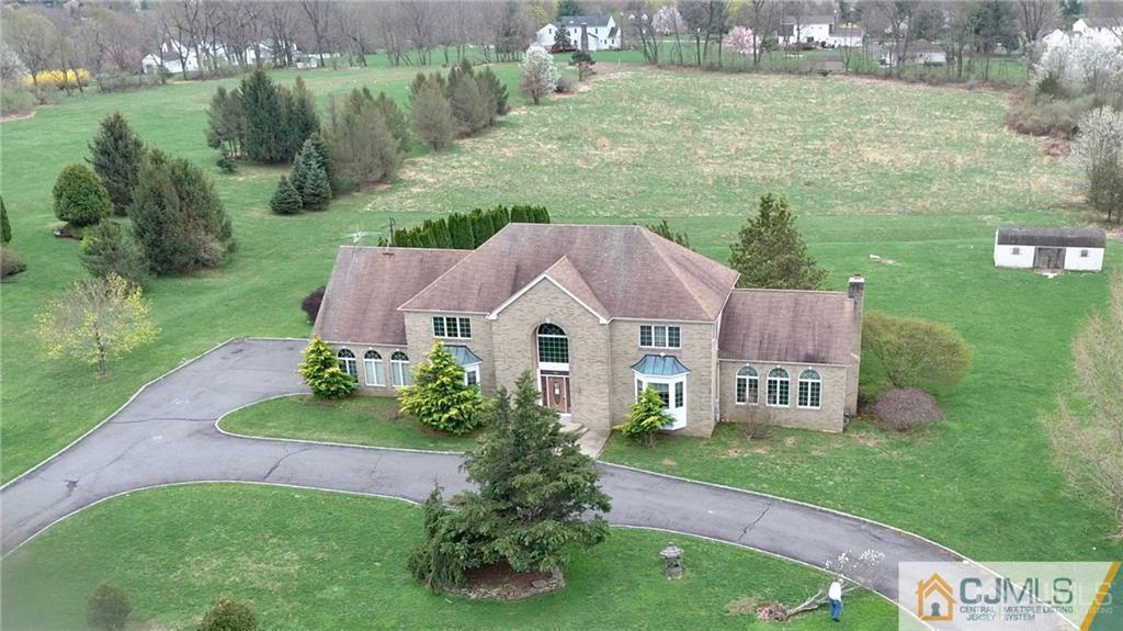 a aerial view of a house
