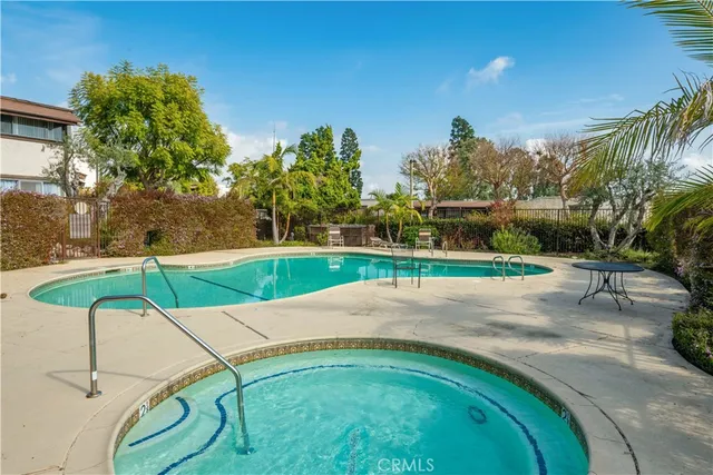 a view of a park with a slide