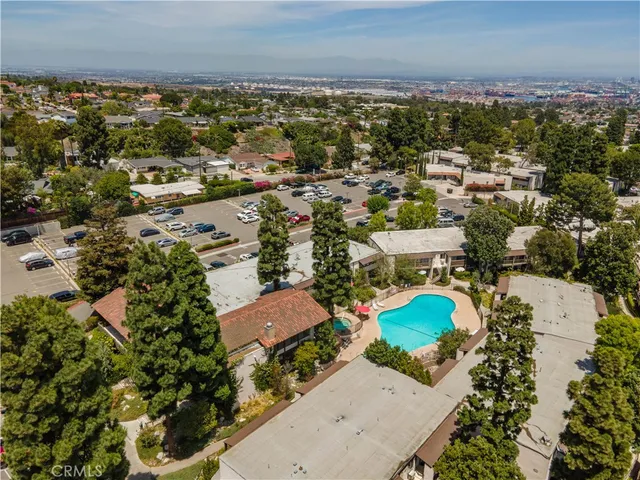 an aerial view of multiple house