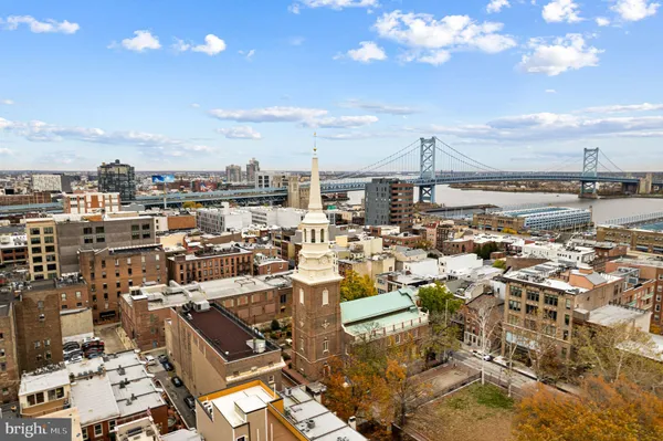 an aerial view of a city
