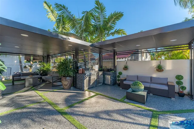 a living room filled with furniture