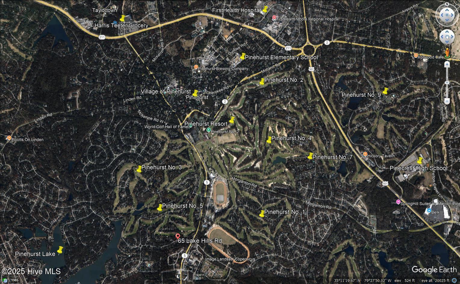 65 Lake Hills Road Pinehurst, NC 28374 - Photo 4 of 43 GoogleEarth_Image