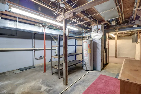 a view of a room with racks