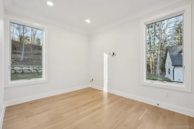 an empty room with a window