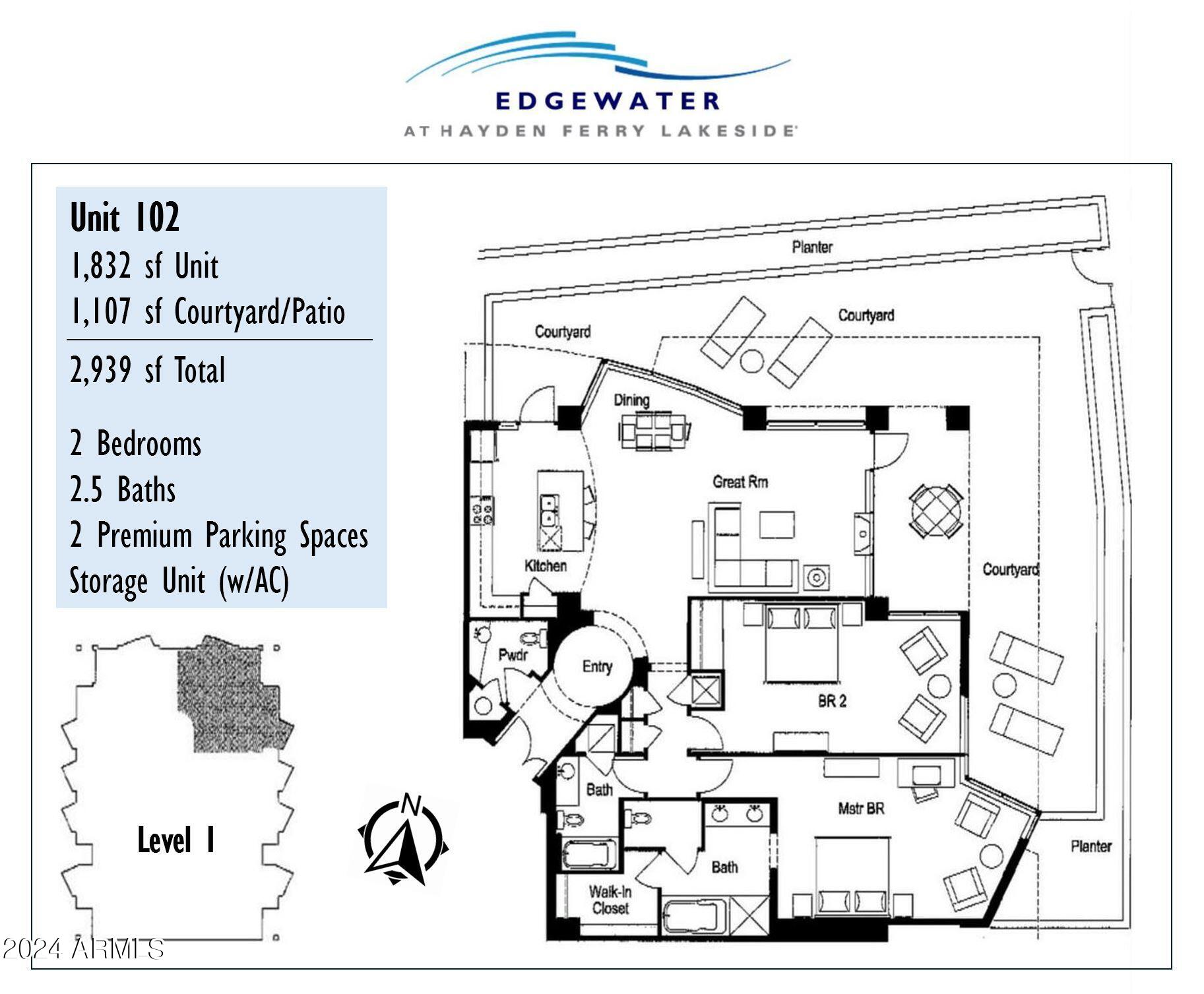 120 East Rio Salado Parkway, Unit 102 Tempe, AZ 85281 - Photo 49 of 49 Unit 102 Floor Plan