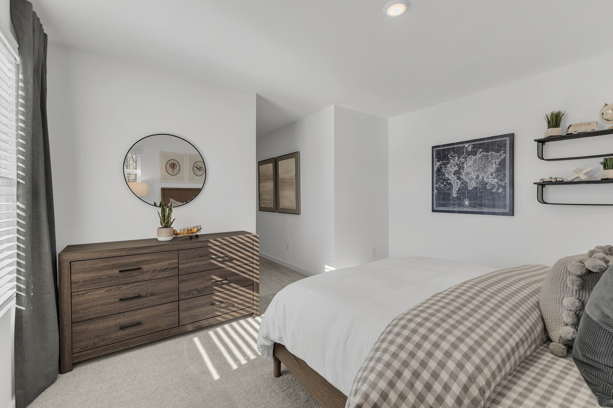 6356 North New Hope Road Hermitage, TN 37076 - Photo 31 of 37 a bedroom with a bed and a chandelier