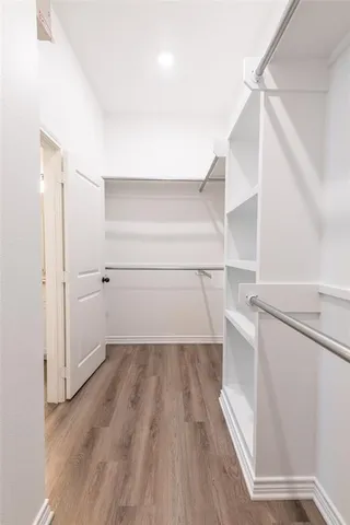 an empty room with cabinet