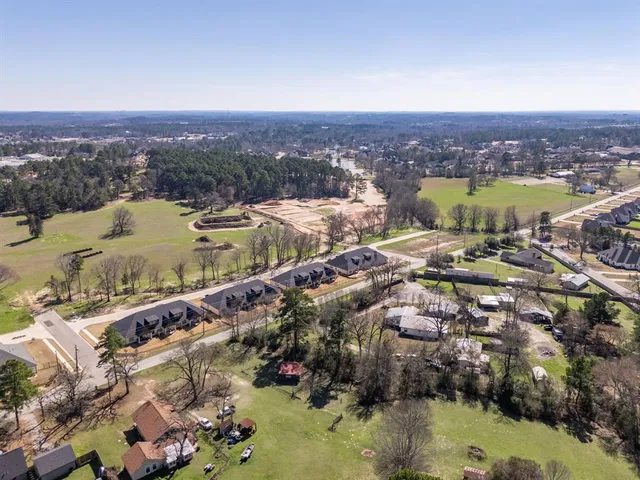 an aerial view of a city