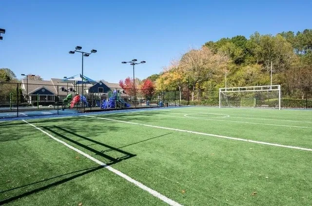 a view of a volley ball court