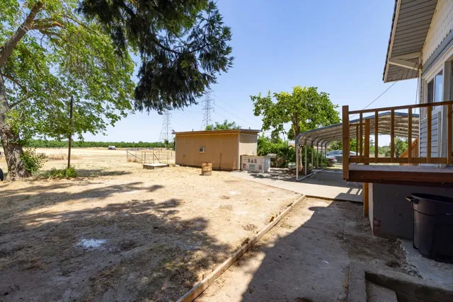 a backyard of a house