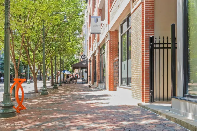a view of a pathway of a building