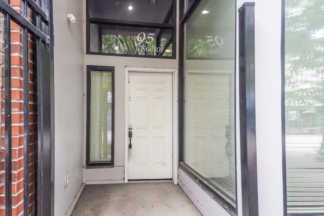 a view of a front door of a house