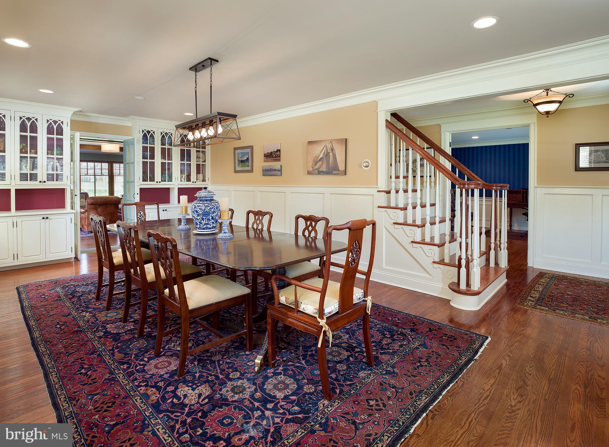 512 Atterbury Road Villanova, PA 19085 - Photo 3 of 31 Dining Room with Fireplace & Built-ins
