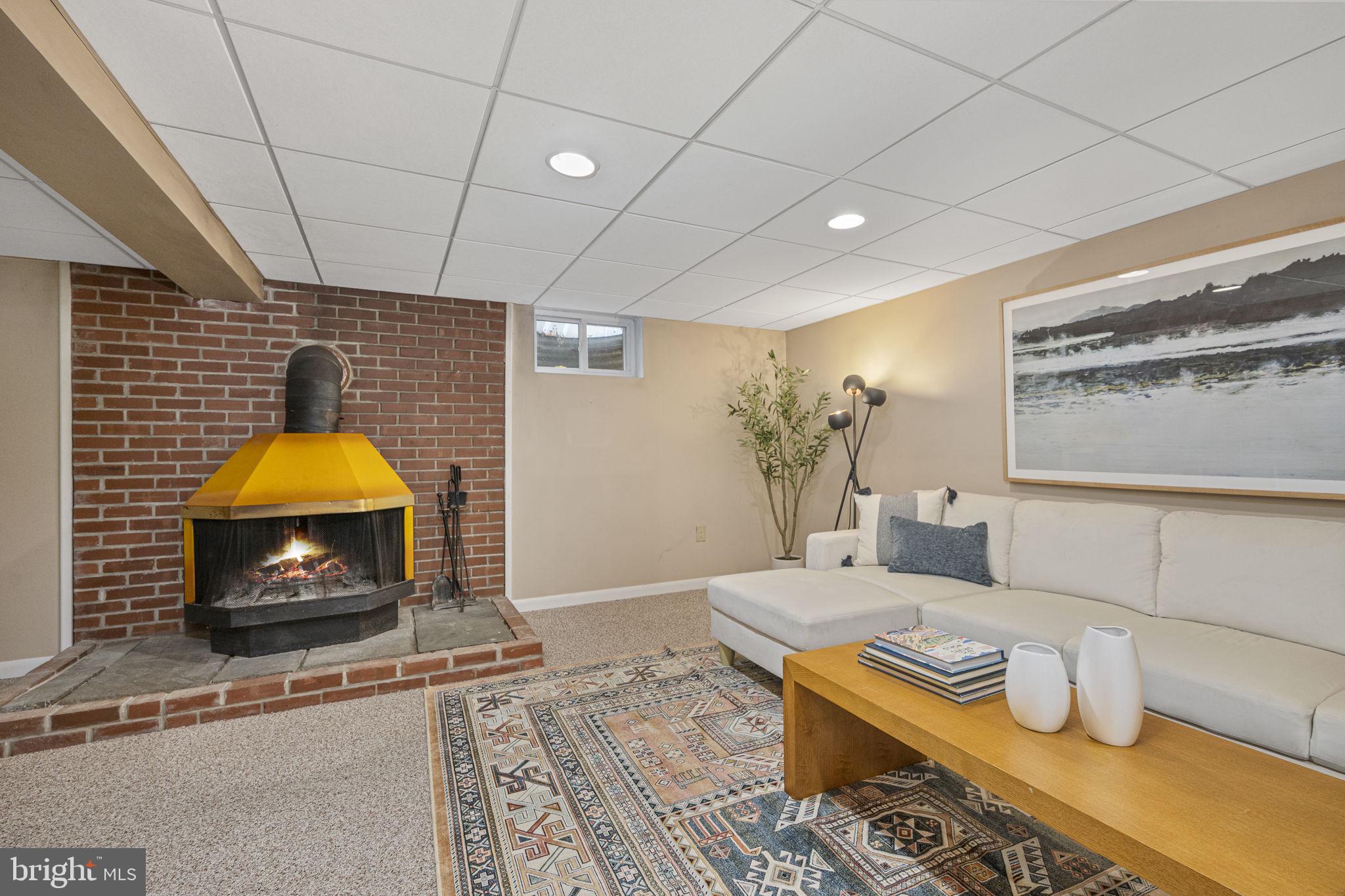 711 Elgin Road Newtown Square, PA 19073 - Photo 21 of 36 Basement/recreation room with fireplace