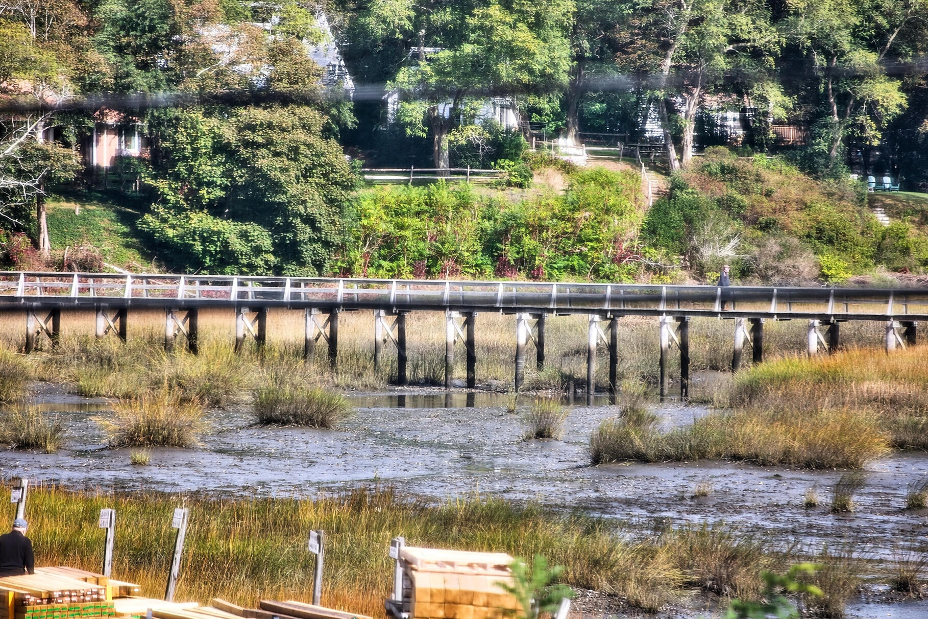 70 Commercial Street, Unit C Wellfleet, MA 02667 - Photo 24 of 32 a view of swimming pool with a yard and large trees