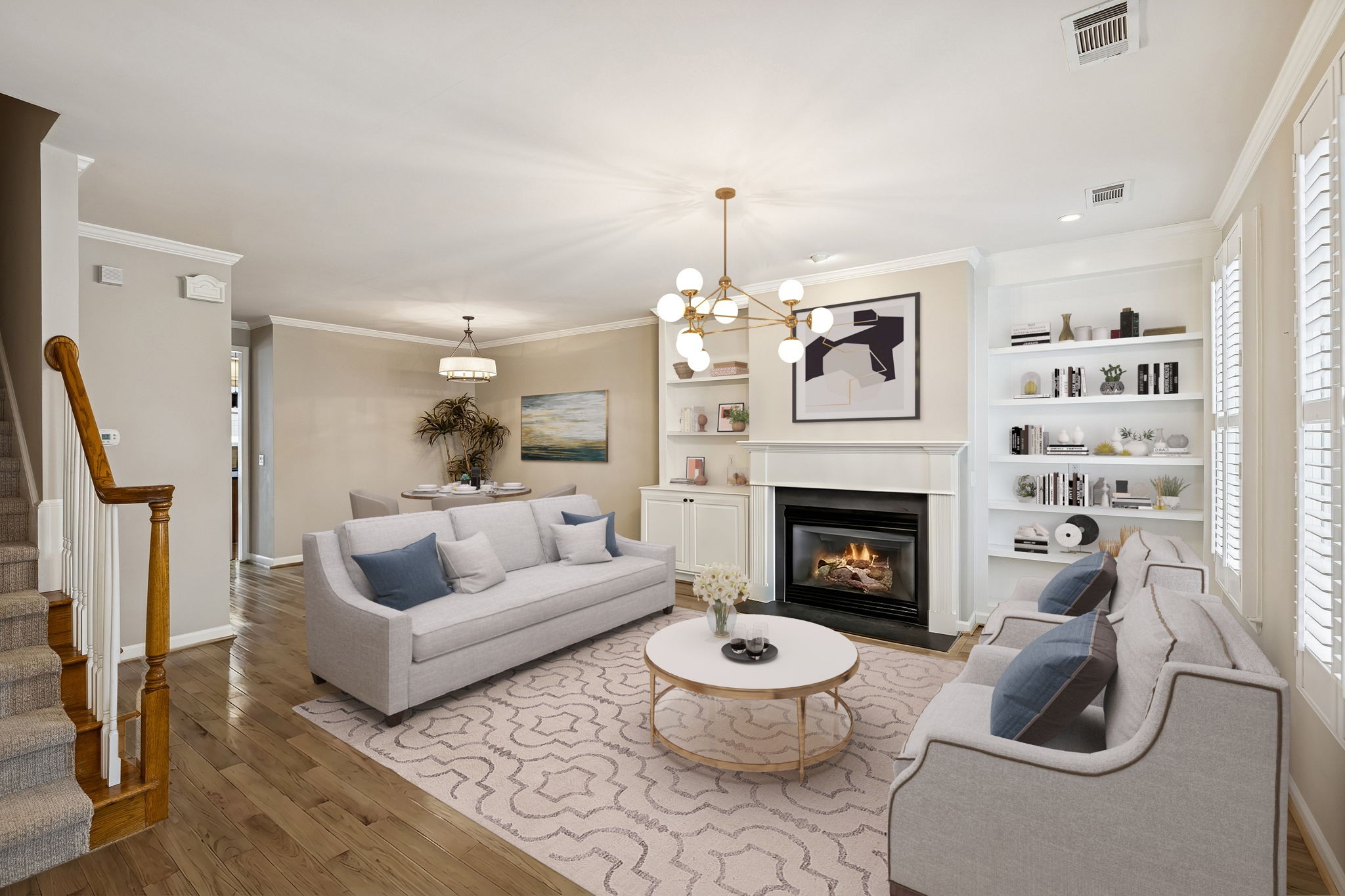 604 Watermark Way Franklin, TN 37064 - Photo 2 of 37 a living room with furniture and a fireplace