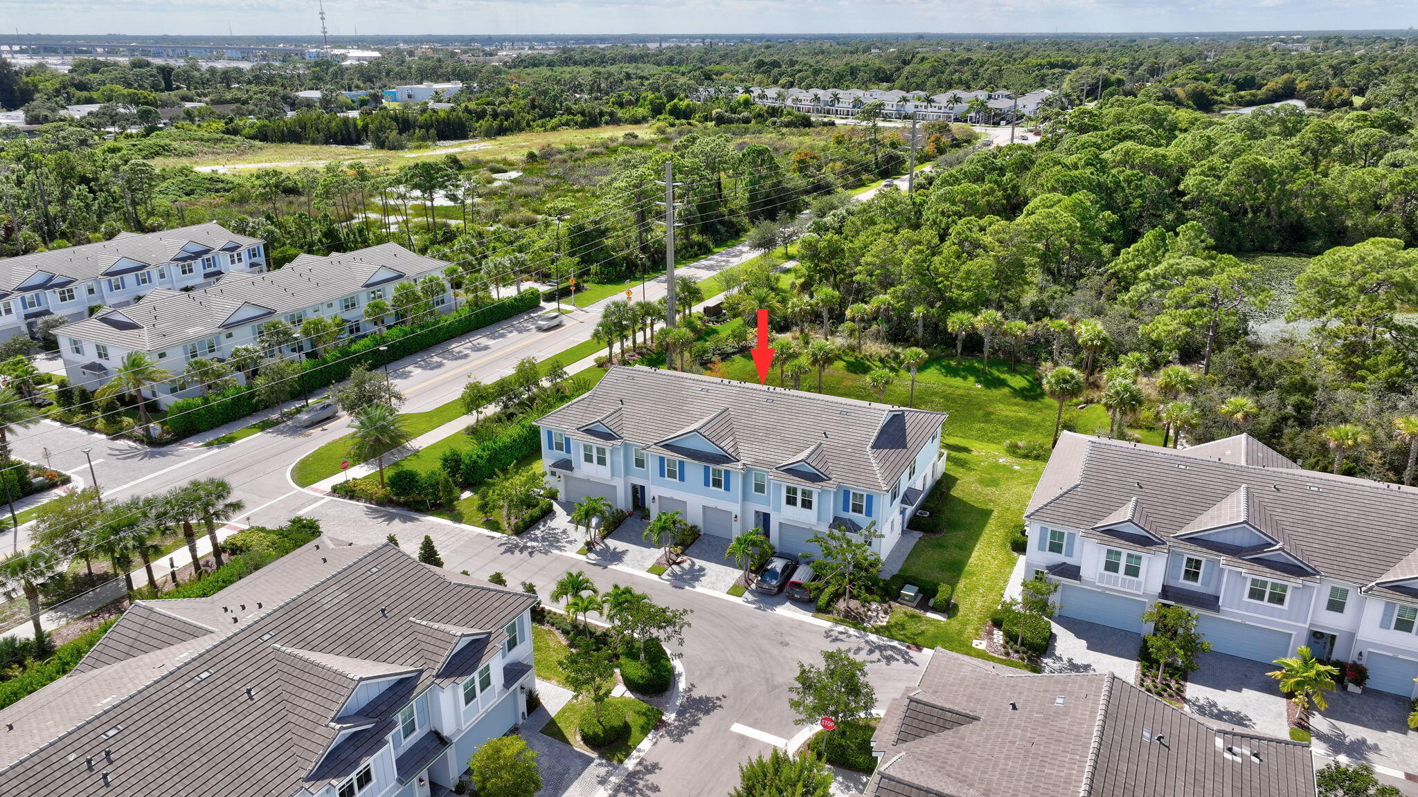 1404 Gopher Terrace Stuart, FL 34994 - Photo 42 of 52 an aerial view of a city with lots of residential buildings