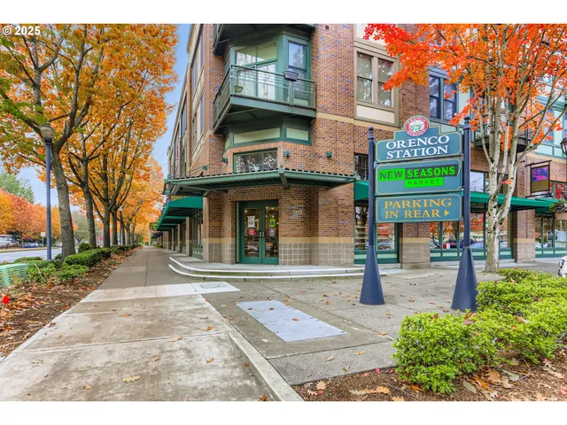 a view of a building with a street