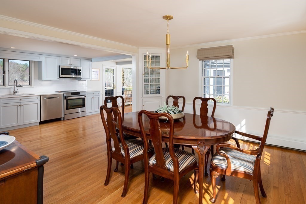 4 King Philip Path Hingham, MA 02043 - Photo 5 of 21 a view of a dining room with furniture window and wooden floor