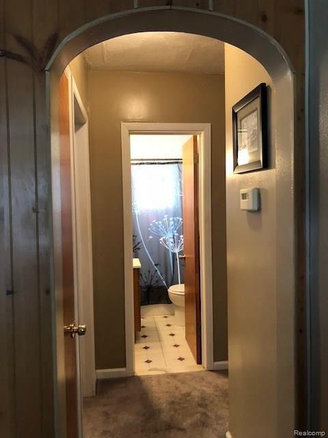 14348 Inkster Road Redford, MI 48239 - Photo 21 of 25 Curved Arch from Living Room to Bedrooms