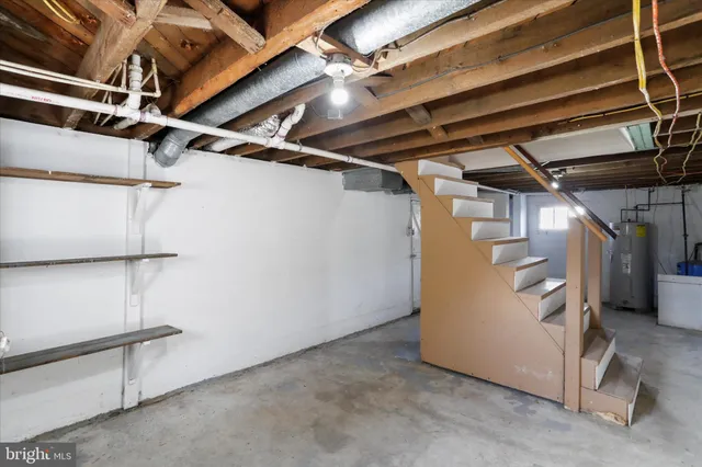 a view of a room with racks