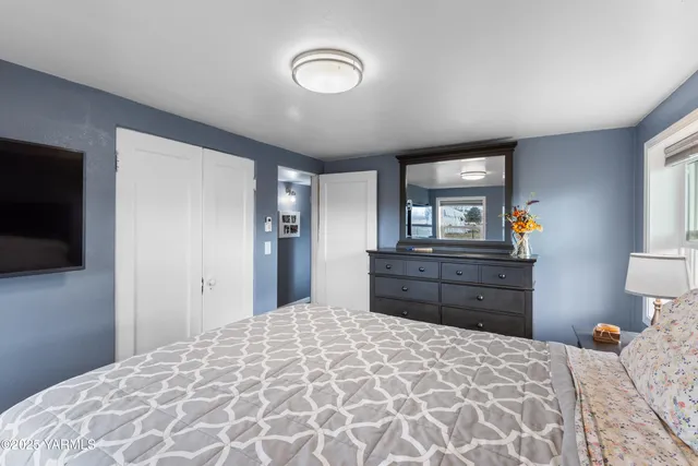 a view of a lake with a mountain