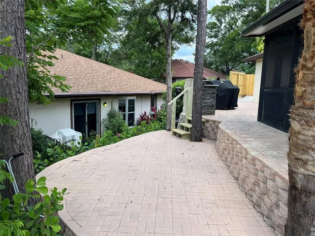 a backyard of a house